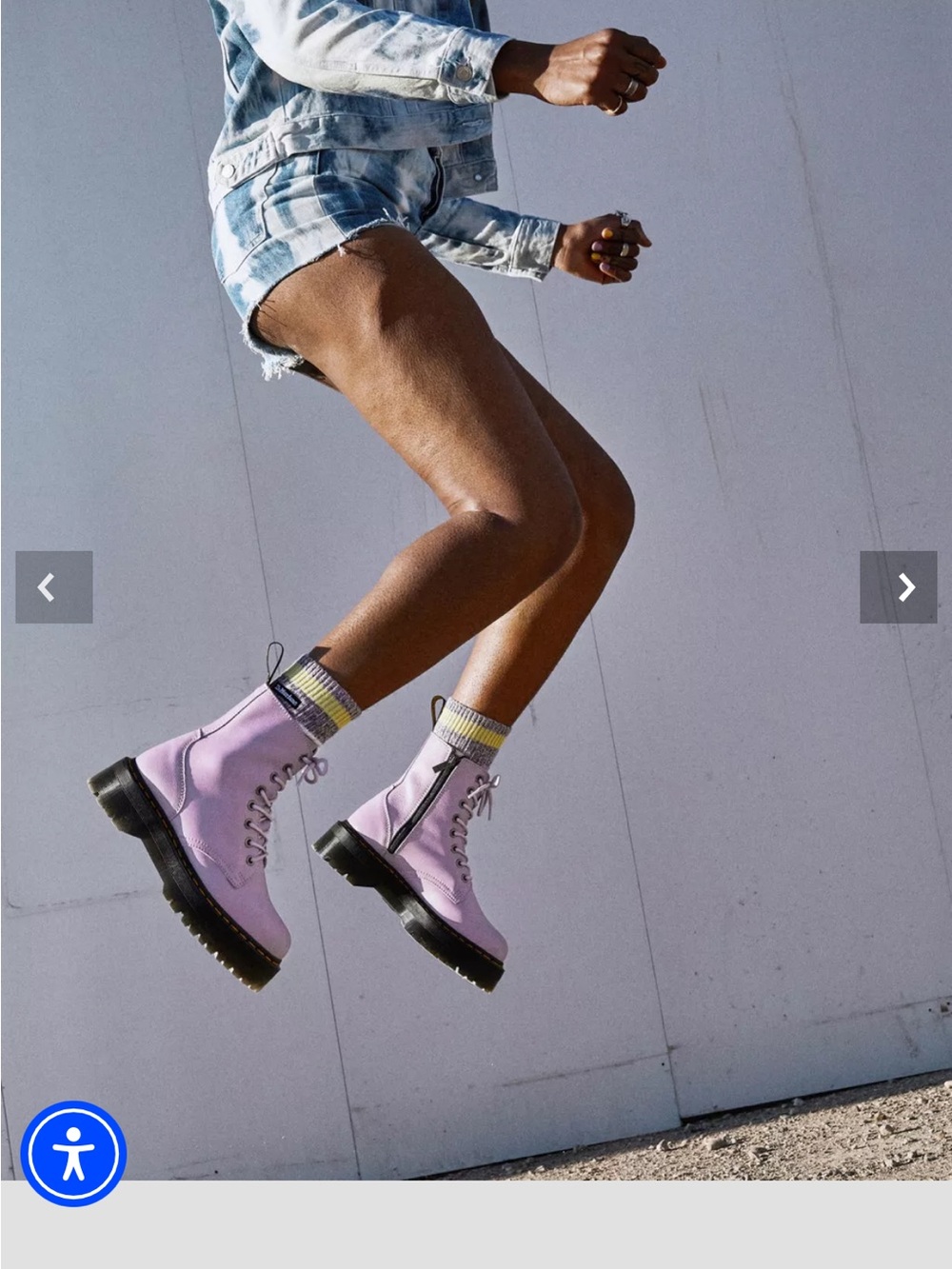 Broken in Dr. Martens Jadon Lavender 8-Eye Platform Lace-Up Boots - Picture 8 of 16